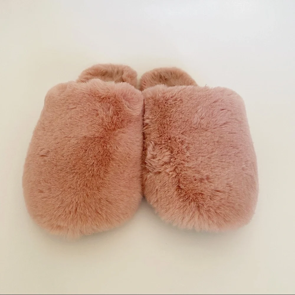 MADEWELL Pink Wallis Faux Fur Slipper SZ 10 - Picture 6 of 9